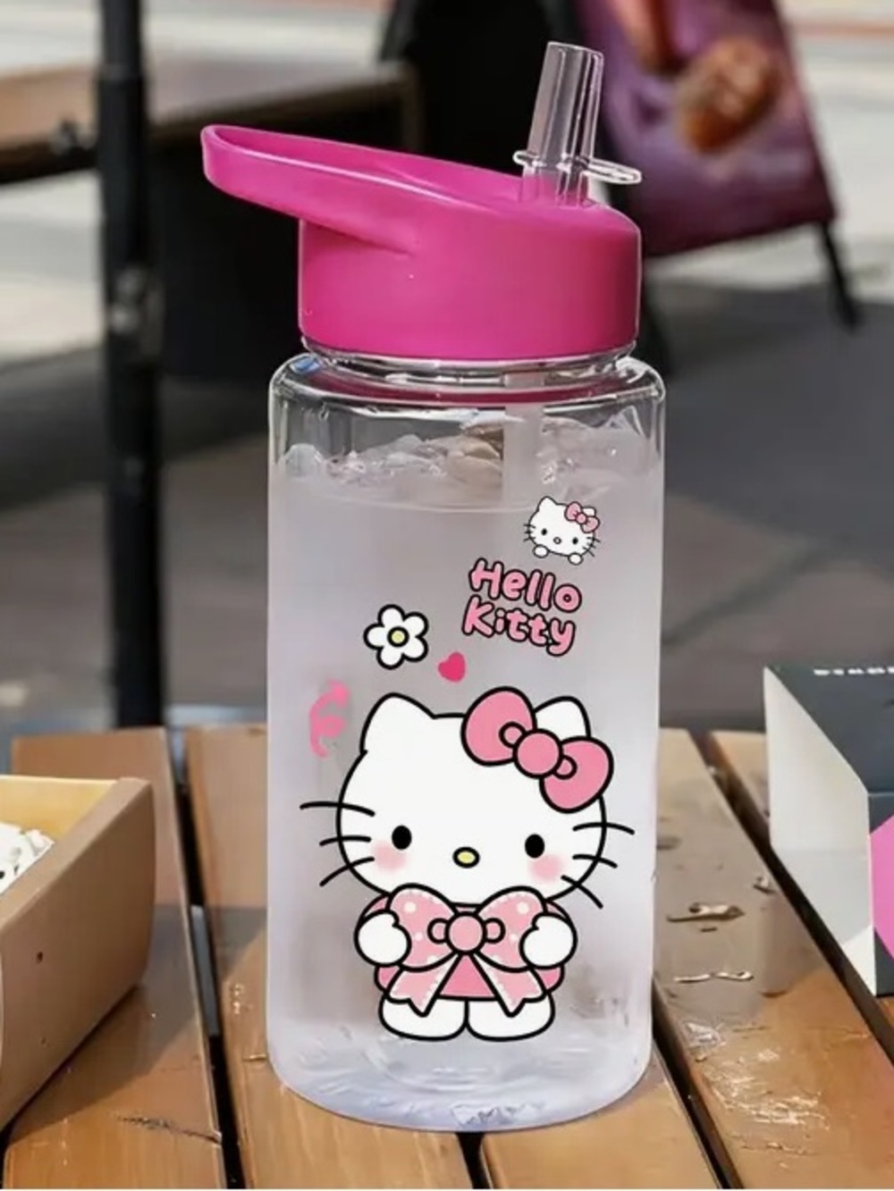 Hello Kitty Straw Tumbler Water Bottle for girls